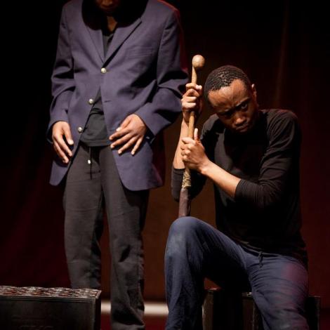 Masiza Mbali (left) now playing Joseph and Simpho Mathenjwa playing Zanemvula. The two actors swap characters.