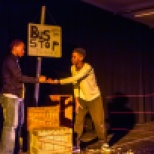The boy, (played by Omogolo and Vusi, his lover, (played by Lebohang) make a promise to each other.